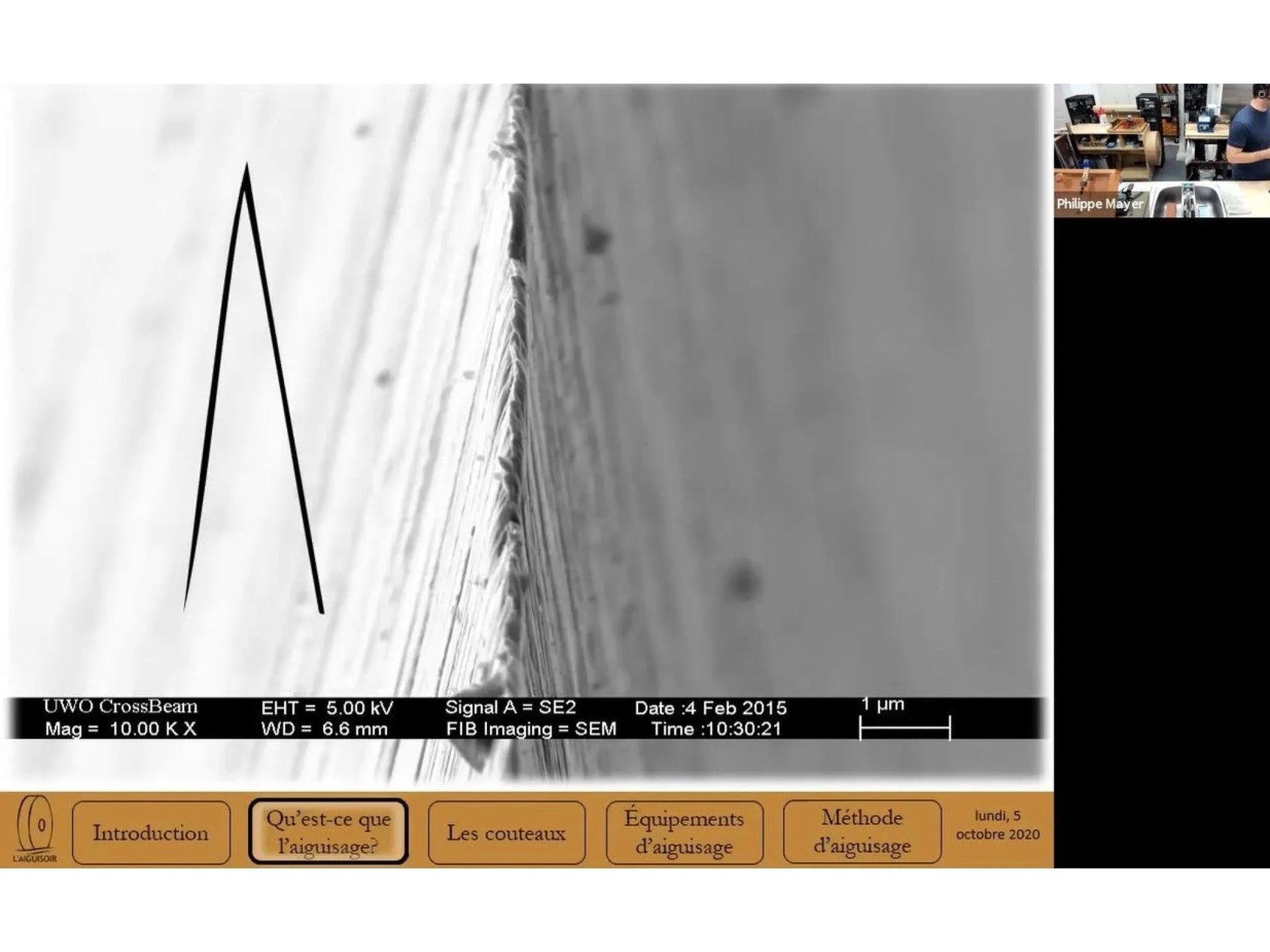 Cours d’aiguisage en ligne (enregistrement) - 3 heures