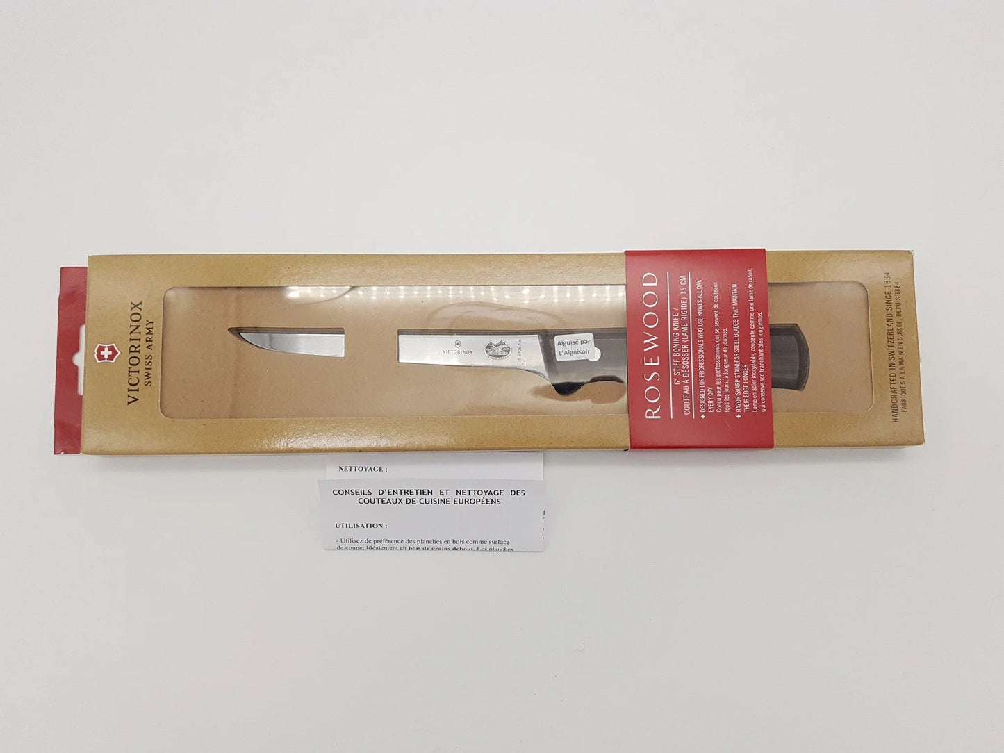 Couteau à désosser 6’’ rigide - bois - Victorinox