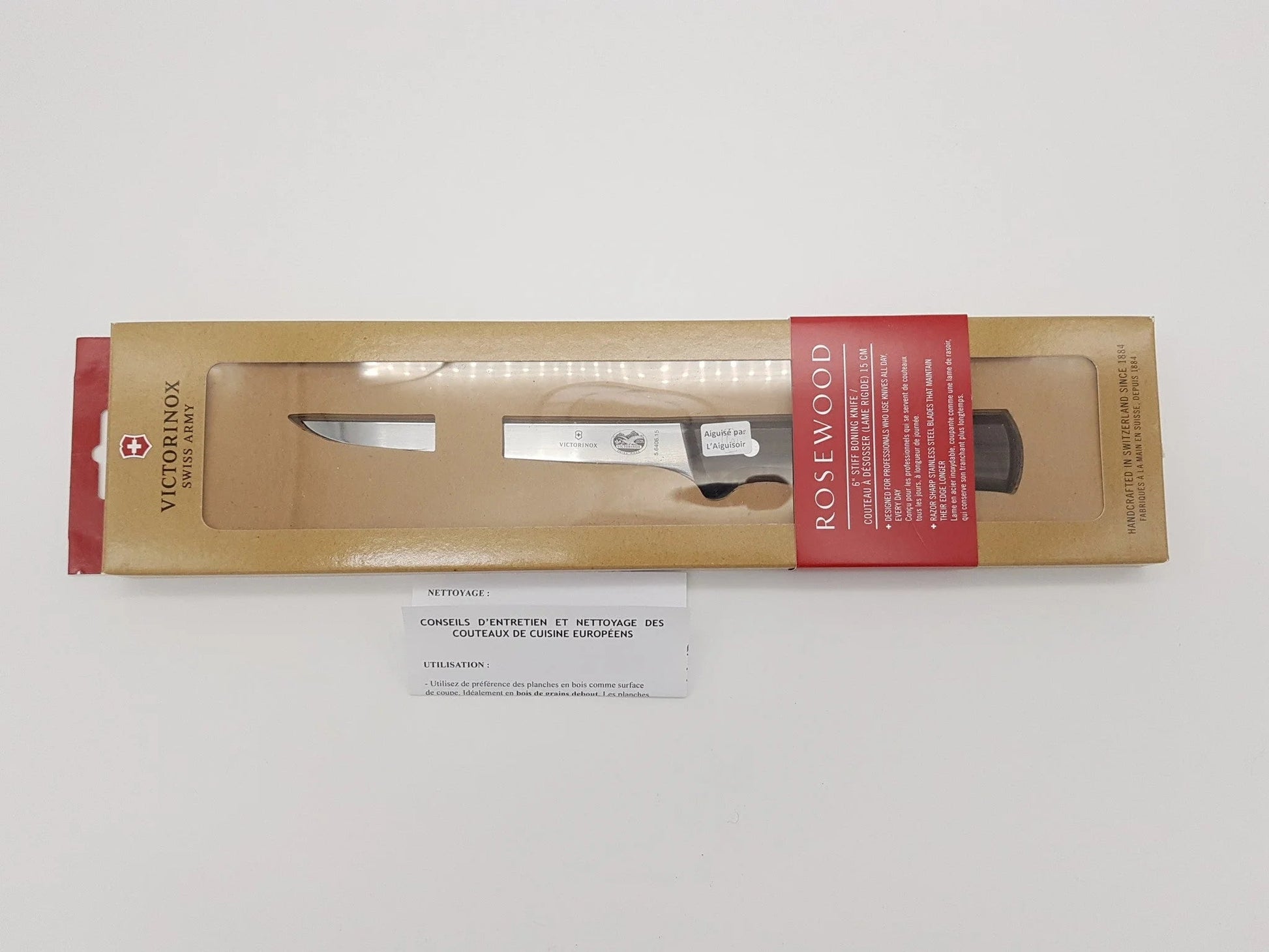 Couteau à désosser 6’ rigide - bois Victorinox