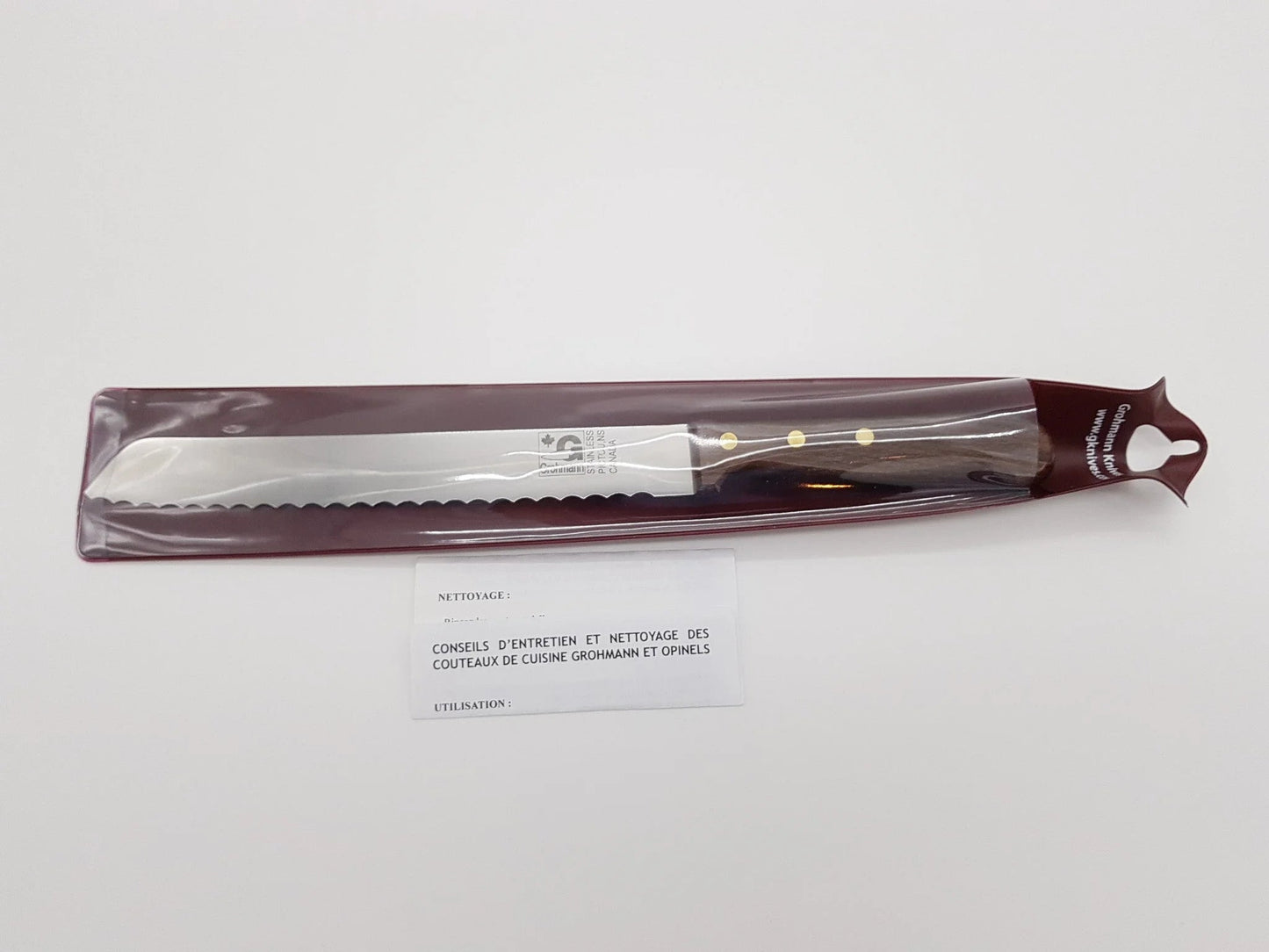 Couteau à pain 8’’ - Palissandre - Grohmann