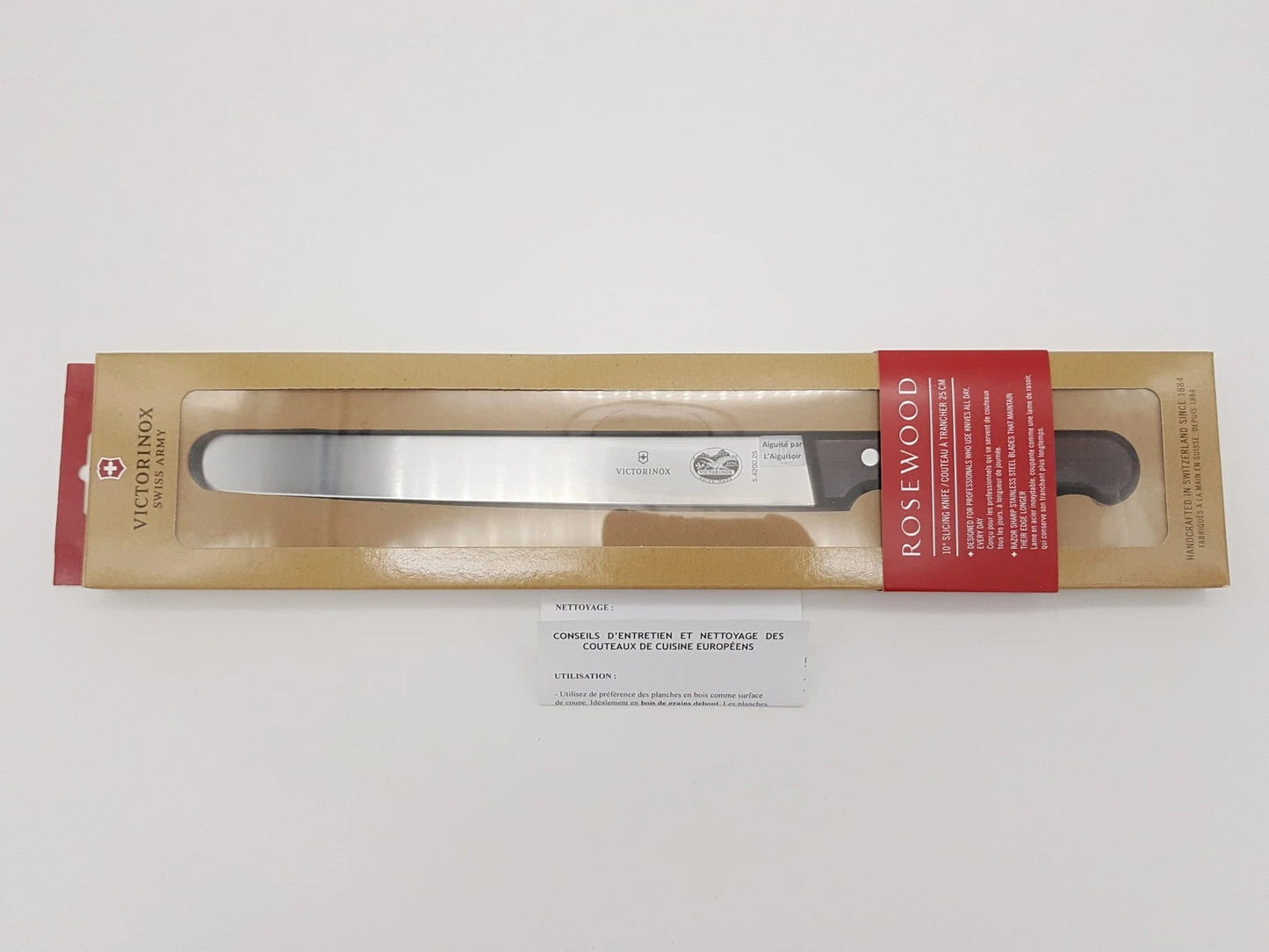 Couteau à trancher 10’’ - bois - Victorinox