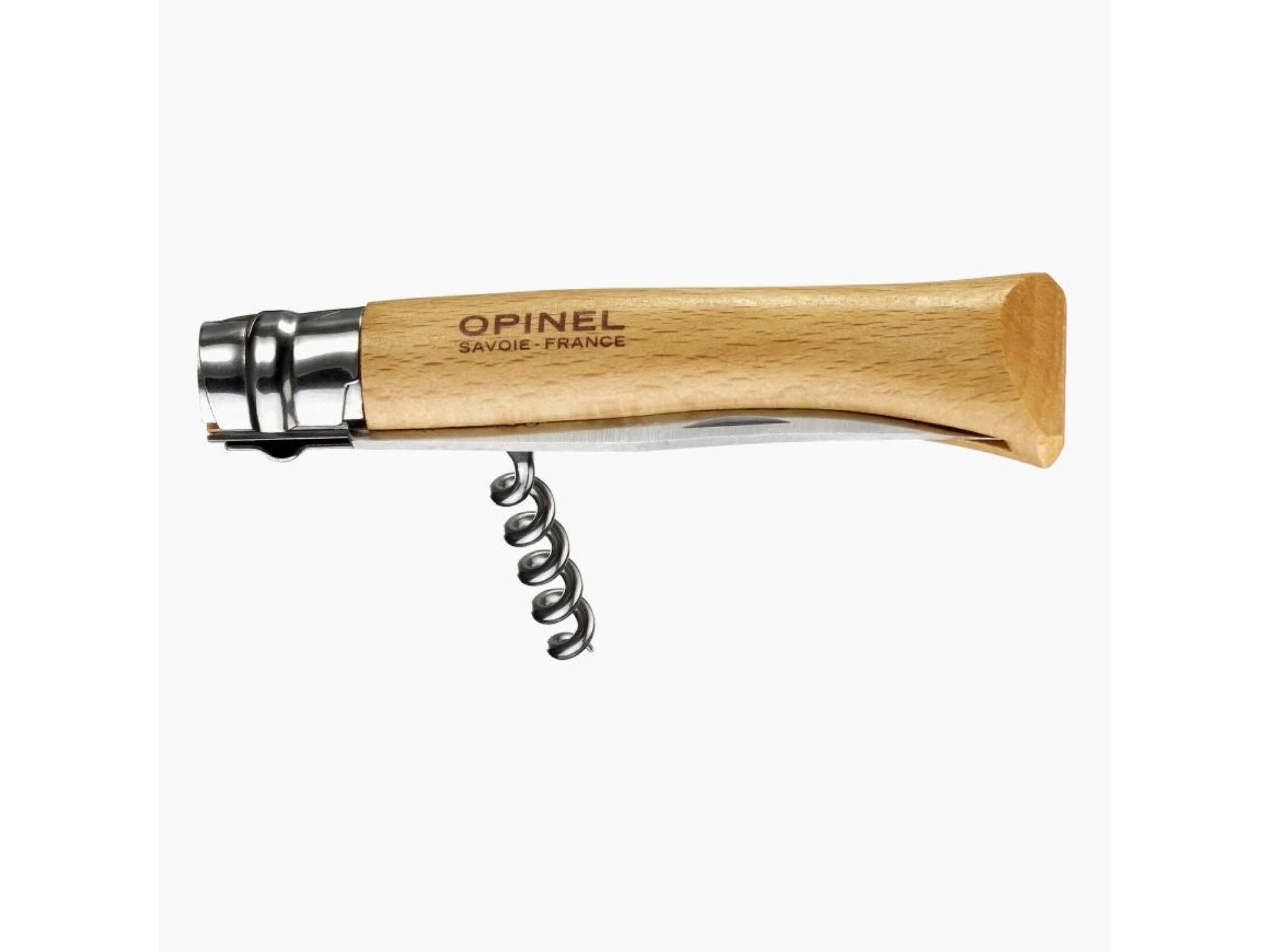 Couteau N10 - Inox - Hêtre - Opinel - Tire-bouchon