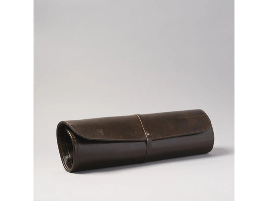 Trousse à couteau - Cuir brun- Caroline Letang