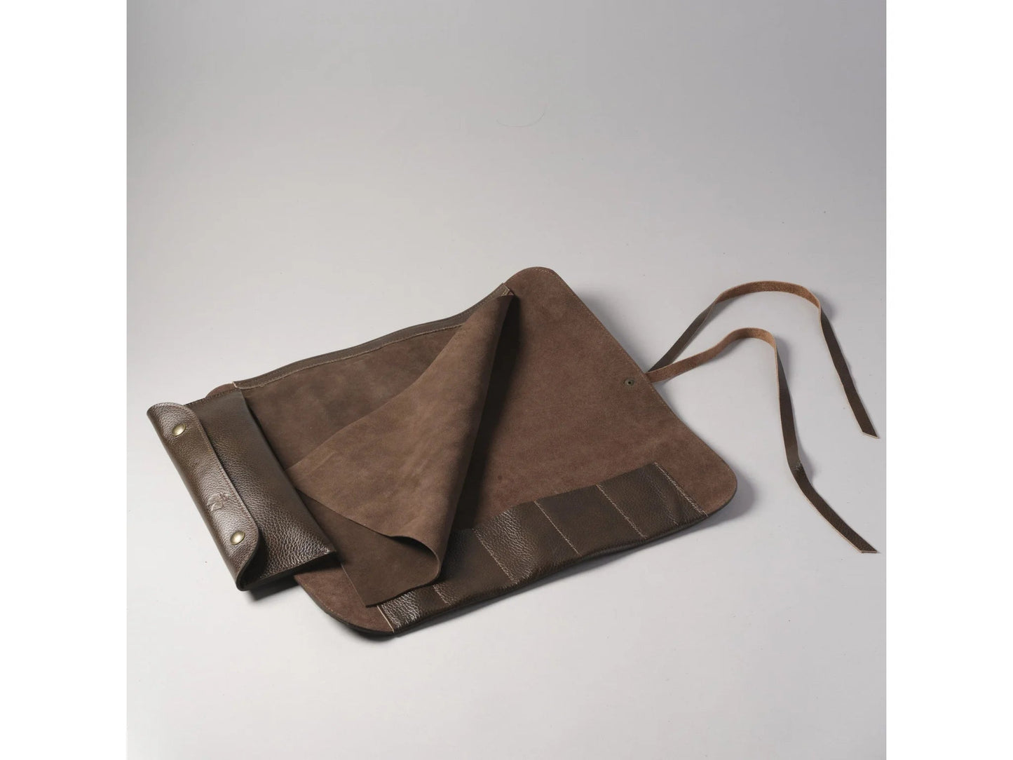 Trousse à couteau - Cuir brun- Caroline Letang