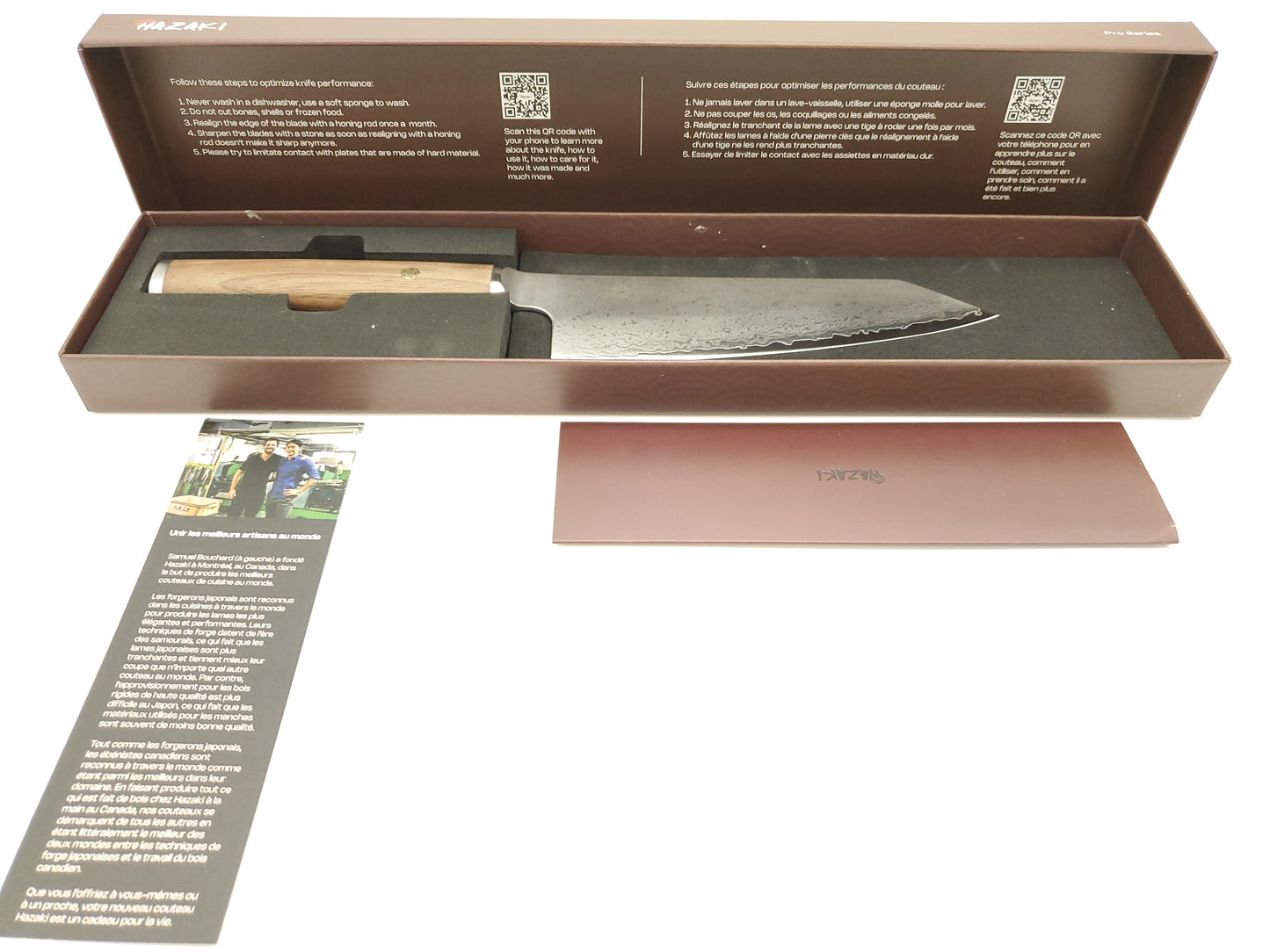 Santoku 6,5" - VG10 - Noyer - Hazaki