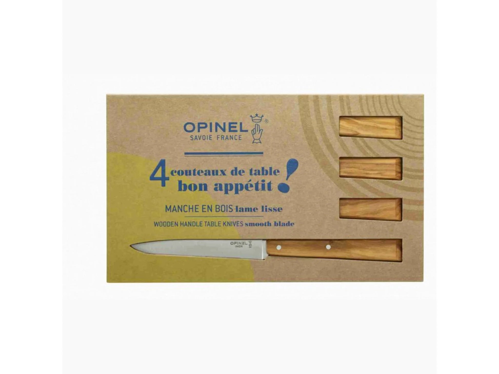 Couteaux de table 125 4 - Olivier - Opinel - Boite de 4