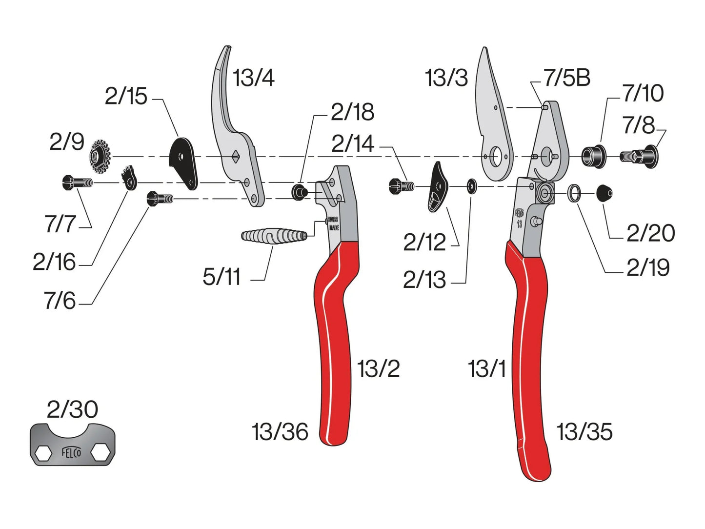 Felco 13 - Sécateur à une main - Haute performance