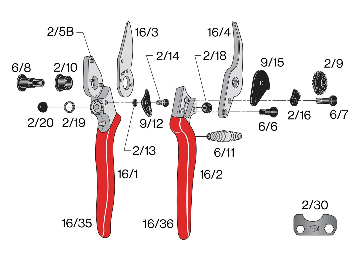 Felco 16 - Sécateur à une main - Haute performance