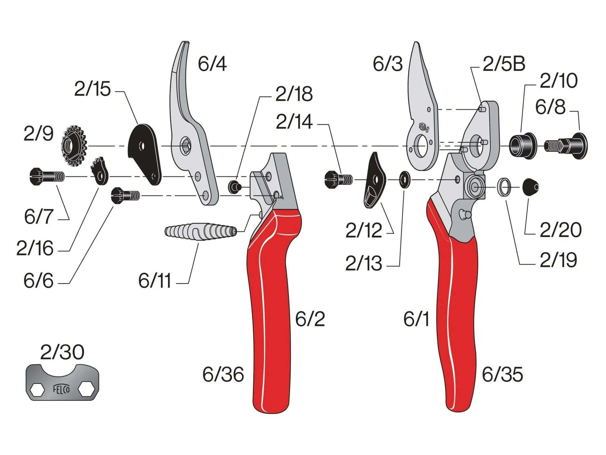 Felco 6 - Sécateur à une main - Haute performance