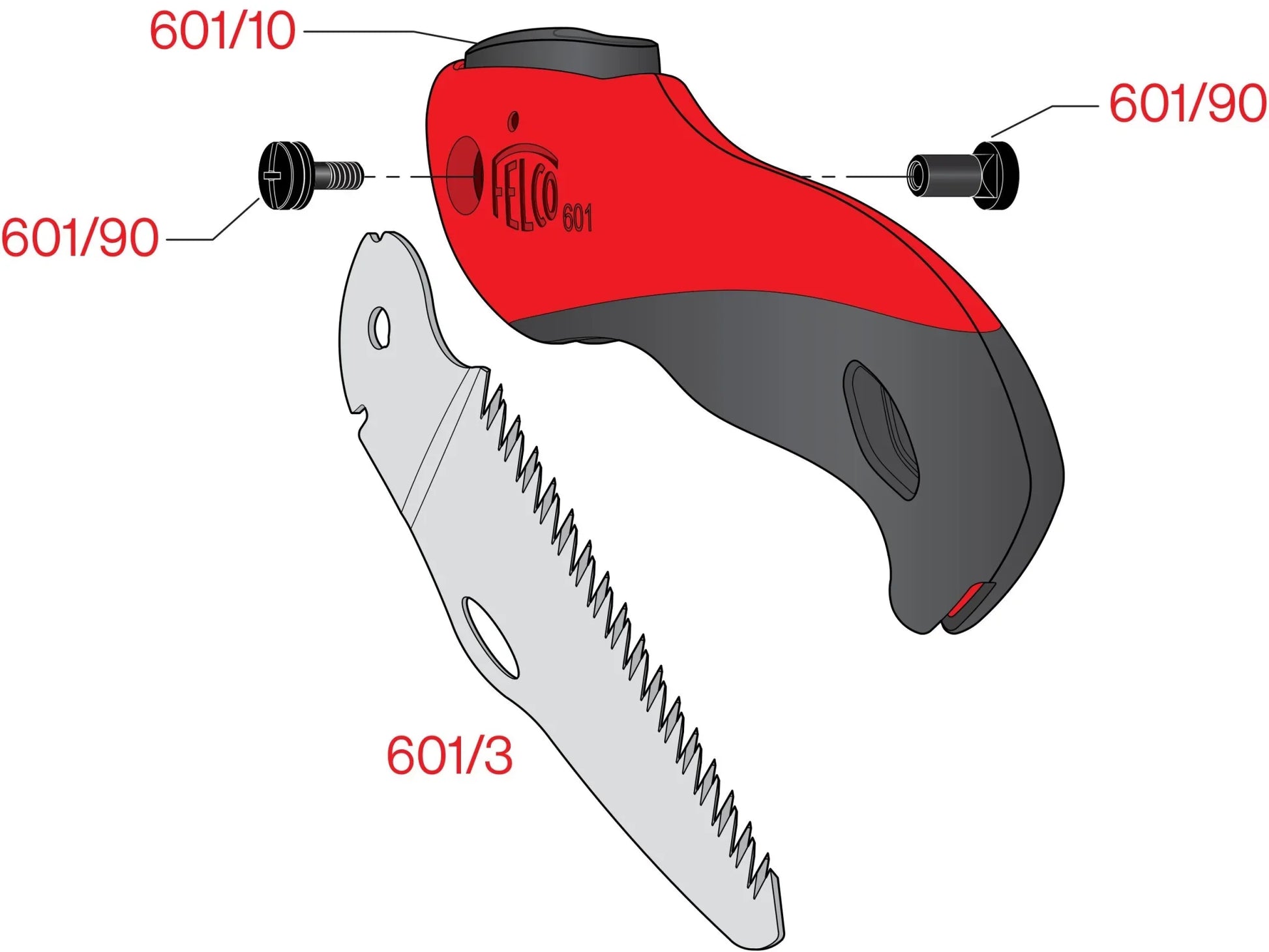 Felco 601 - Scie - Scie repliable à coupe tirante - Lame