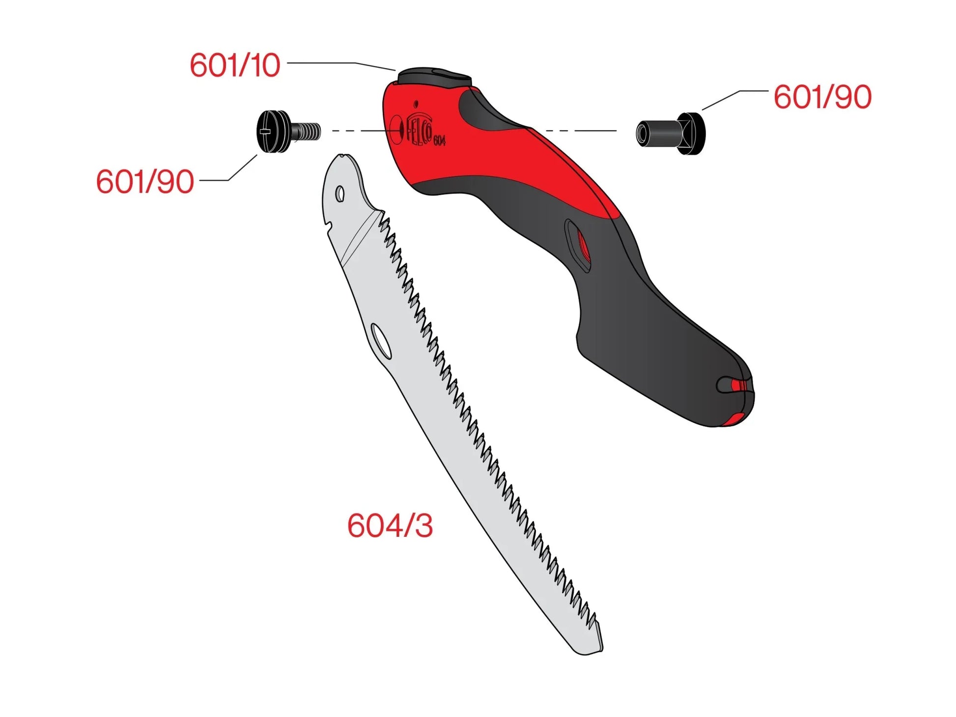 Felco 604 - Scie courbe - Scie courbe pliable à coupe