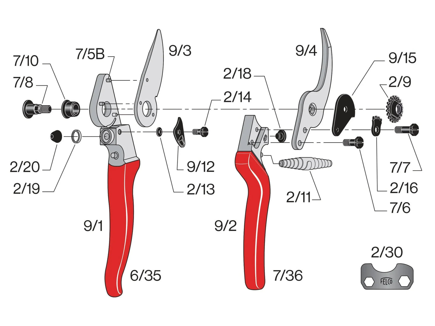 Felco 9 - Sécateur à une main - Haute performance