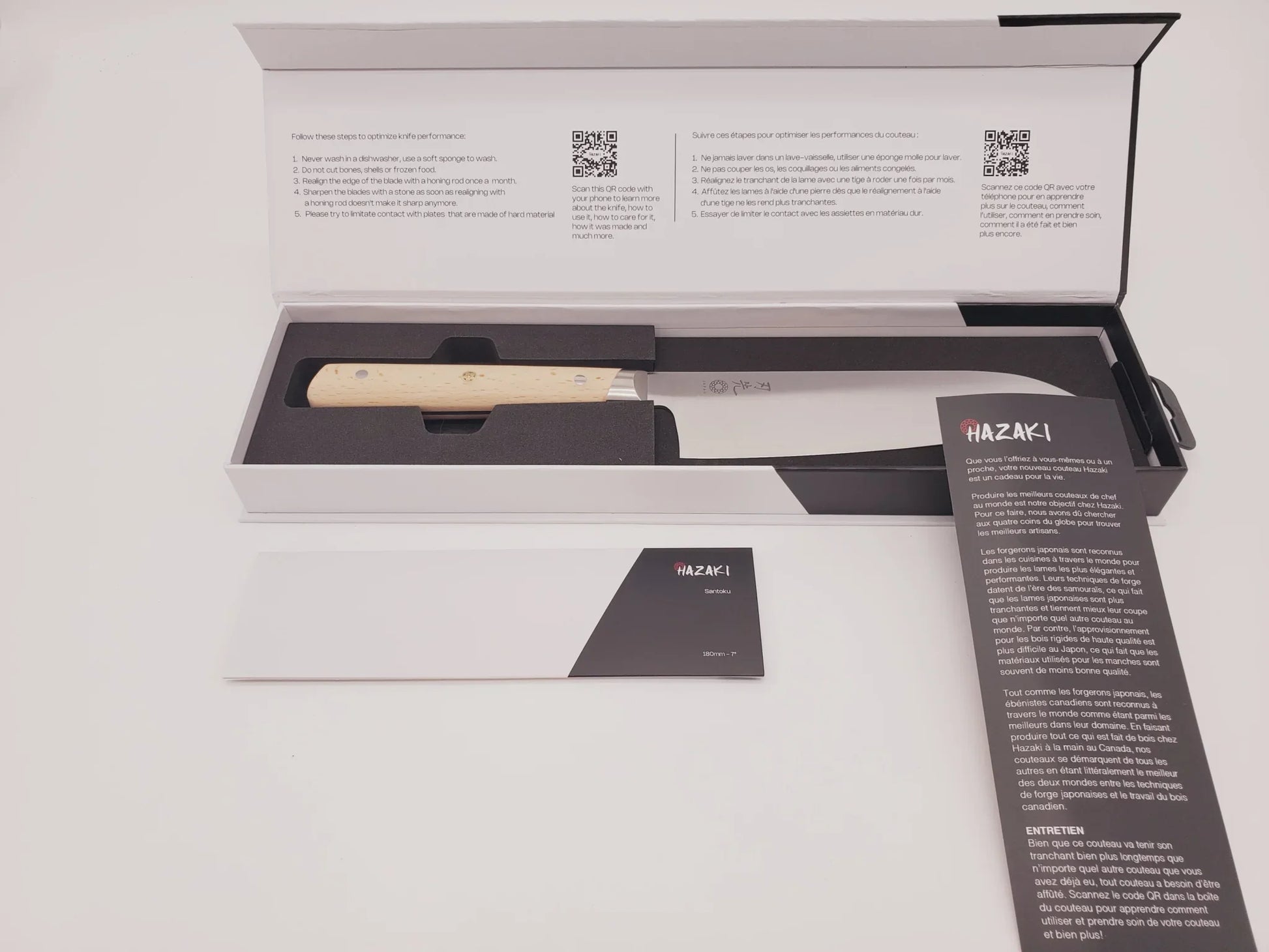 Santoku 7’’ - VG10 - Hêtre - Hazaki